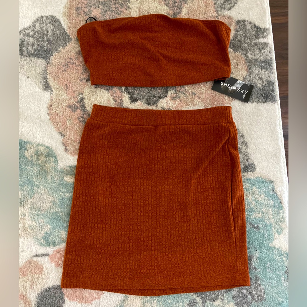 Rust orange Shein set